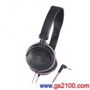 已完售,audio-technica ATH-SJ11/BPK黑粉紅:::折疊式高傳真立體耳機
