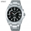 已完售,SEIKO SBTT009(日本國內款):::SPIRIT星期逆跳大日曆視窗太陽能電波時計(日本電波)