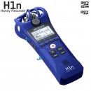 代購,ZOOM H1n,L藍色(日本國內款):::PCM專業數位錄音機,Handy Recorder,microSD,24 bit,96KHz,WAV,MP3格式錄音,刷卡或3期,H1next