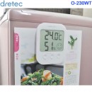 缺貨,dretec O-230WT白色(日本原裝):::大螢幕,數位溫濕度計,掛置兼用,磁鐵付,5階段快適等級,刷卡或3期,O230