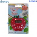【金響日貨】dretec T-534RD紅色(日本原裝):::蘋果造型計時器,抗菌素材,重複,倒數計時,刷卡或3期,T534RD