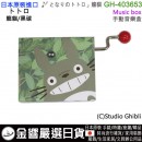 【金響日貨】Sekiguchi GH-403653(日本原裝):::宮崎駿,吉卜力工作室,龍貓,音樂盒,Music box,オルゴール,手卷八音盒,創意音樂盒,刷卡或3期,4905610403653