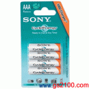 已完售,SONY NH-AAA-B4K:::4號鎳氫低自放充電電池(800mAh AA 4號4入)