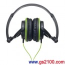已完售,audio-technica ATH-SJ11/BGR黑綠色:::折疊式高傳真立體耳機